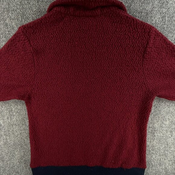 Patagonia Wool Polyester Blend Fleece Jacket Small Red 1/4 Zip Logo Woolyester - Picture 14 of 14